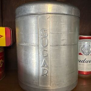 Vintage Aluminum Sugar Canister